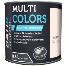 Peinture multi colors satin soyeux 0.5 l rose lactée