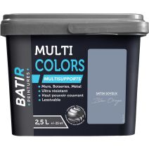 Peinture multi colors satin soyeux 2.5 l bleu orage