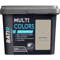 Peinture multi colors satin soyeux 2.5 l brun hiver