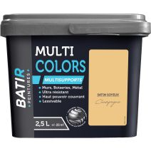 Peinture multi colors satin soyeux 2.5 l champagne
