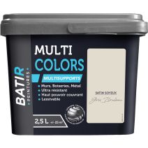 Peinture multi colors satin soyeux 2.5 l gris bouleau