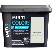 Peinture multi colors satin soyeux 2.5 l gris cendre
