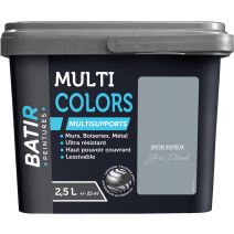 Peinture multi colors satin soyeux 2.5 l gris plomb