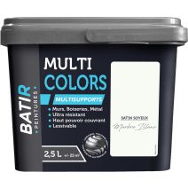 Peinture multi colors satin soyeux 2.5 l marbre blanc