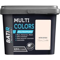 Peinture multi colors satin soyeux 2.5 l rose lactée