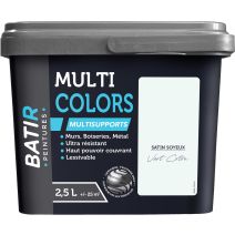 Peinture multi colors satin soyeux 2.5 l vert coton