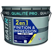 Peinture 2en1 finition et impression blanc mat 10L - BATIR