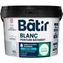 Peinture mur/plafond tout-en-1 10 l blanc satin 