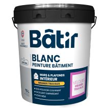 Peinture mur/plafond chantier 15 l blanc velours