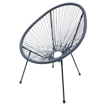 Chaise Copacabana acier/fil gris - CIDDECO