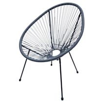 Chaise Copacabana acier/fil gris - CIDDECO