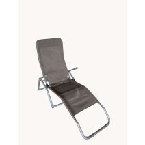 Bain de soleil métal + textilène Peps II taupe