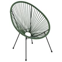 Chaise Copacabana acier/fil vert cactus - CIDDECO