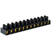 Barrette connexion 6 mm² 12 plots noir