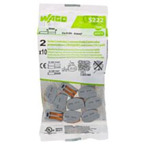 10 bornes de connexion rapide 2 entrées S222 - WAGO