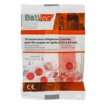 10 bornes automatique 3 entrées pour fil téléphonique - BATILEC