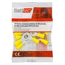 10 fiches anneaux rouge Section 0,5-1,5 mm²