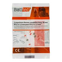 3 manchons thermo-soudables pré-isolés rouge Section 0,5-1,5 mm²