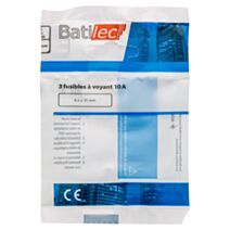 3 fusibles à voyant 10A 8,5x31,5mm BAT030731 - BATILEC