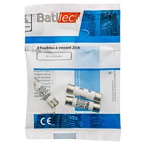 3 fusibles à voyant 20A 8,5x31,5mm BAT030755 - BATILEC