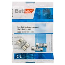4 fusibles à voyant (2x 2A et 2x 6A) BAT030847 - BATILEC