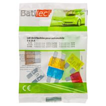 6 fusibles pour automobile (1x5A + 1x7,5A + 1x10A + 1x15A + 1x20A + 1x25A) BAT031028 - BATILEC