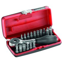 Coffret porte-embout à cliquet  avec 22 embouts de vissage