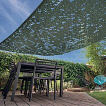 Voile d'ombrage Camo kaki/sable 4x3m - SOLYS