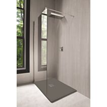Receveur de douche résine de synthèse Nola gris 80x120x3cm