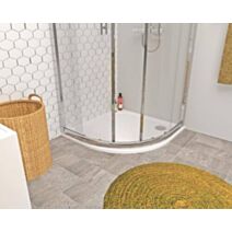 Receveur douche béton blanc 1/4 cercle 90