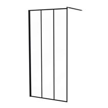 Paroi de douche fixe Veria noir sérigraphie 90cm - ONDEE