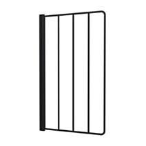 Pare-baignoire Veria 80x140cm Verre 5mm Sérigraphie Profil noir mat