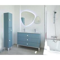 Meuble à Poser Nemoo Plan Vasque L120cm Vert d'Eau Laqué Livré en Kit