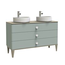 Meuble Nemoo L120 vert d’eau laqué livré en kit - ONDEE