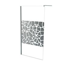 Paroi douche Alea 100x200cm verre trempé sérigraphie miroir - ONDEE