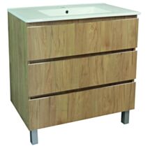 Meuble salle de bain Trendy 3 tiroirs 81,5x46,5x68cm bois