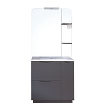 Meuble Palermo 80 gris anthracite laqué livré en kit - ONDEE