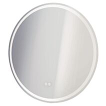 Miroir salle de bain éclairant Lou Ø80cm bords effet givré - ONDEE
