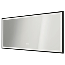 Miroir salle de bain éclairant Selena Cadre Alu Noir 120x60cm - ONDEE