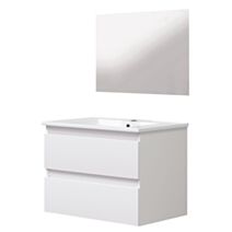 Meuble salle de bain Palermo 120 gris plan vasque noir - ONDEE