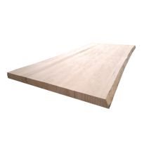 Plateau pin lamellé bords bruts de sciage 200x82cm