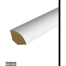 Quart de rond à fixer Bois MDF 1,5x1,5cmx2,4m