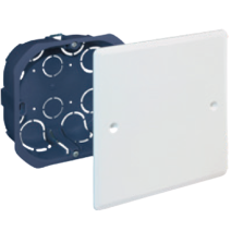 Boîte d'encastrement pour cloison 100x100xp.40mm + Couvercle 