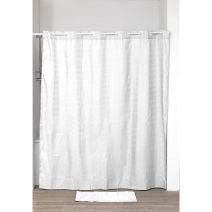 Rideau de douche polyester blanc