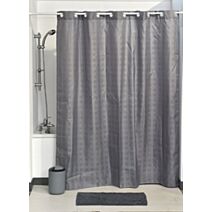 Rideau de douche polyester avec oeillets inclus 180 x 200 cm - gris
