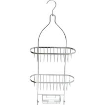 Serviteur métal 2 paniers/Porte-savon chrome - TENDANCE