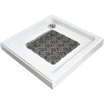 Fond de douche PVC bulles 50 x 50 cm gris - TENDANCE