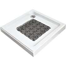 Fond de douche PVC bulles 50 x 50 cm gris - TENDANCE