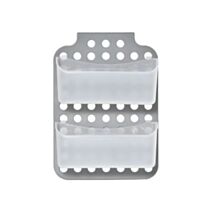 Serviteur 2 paniers pour paroi de douche gris/transparent - TENDANCE