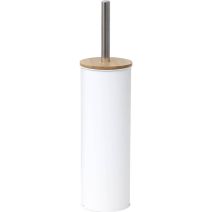 Brosse WC métal bambou/blanc - TENDANCE